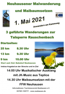 Neuhausener Maiwanderungen mit Maibaumsetzen @ Affalterbacher Platz