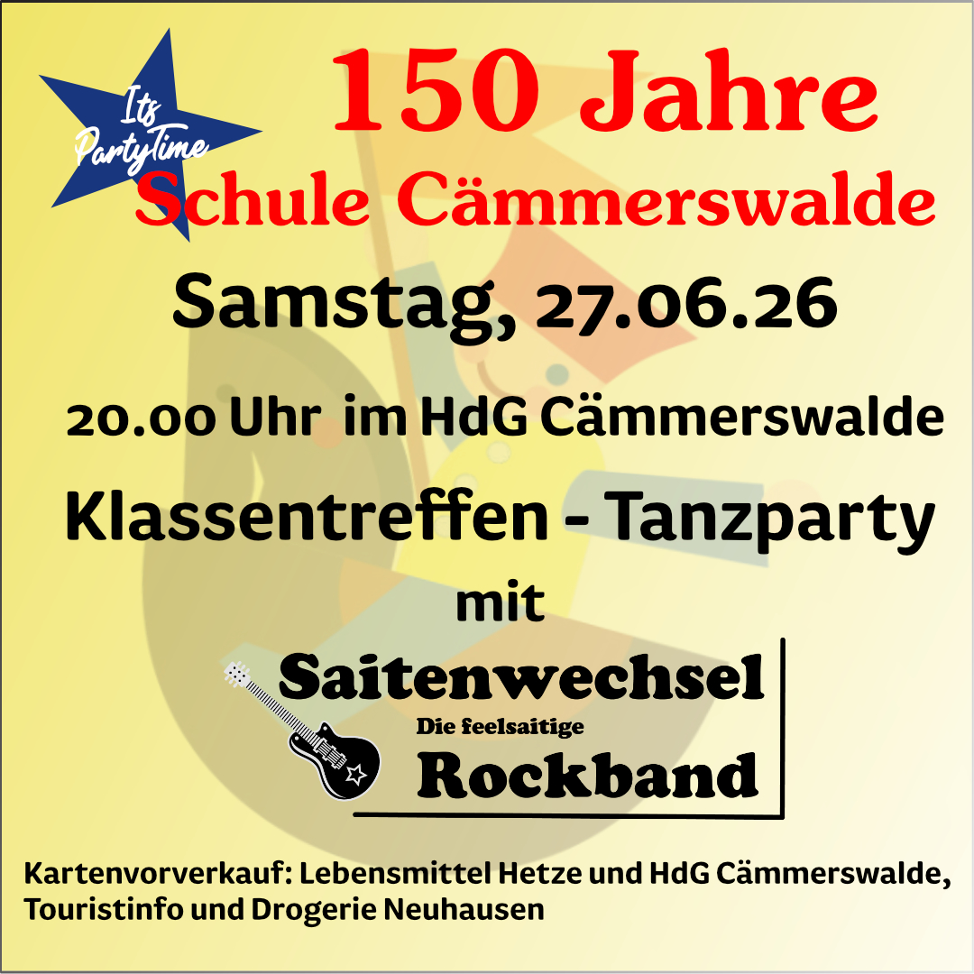 Klassentreffen-Party mit Saitenwechsel