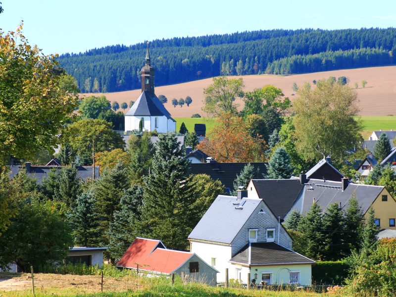 Cämmerswalde Kirche und Häuser
