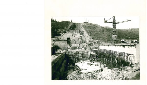 Bau Staumauer Rauschenbach