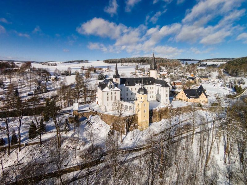 Schloss Purschenstein im Winter